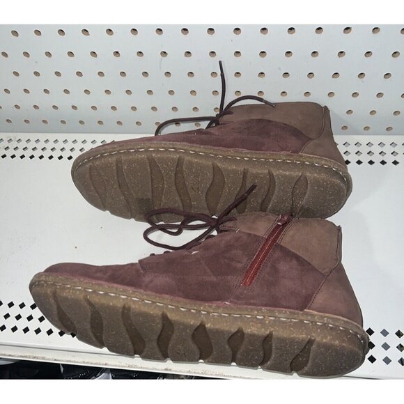 Clarks Tamitha Key Womens Suede Side Zip Lace Up Ankle Boots Booties Size 9.5 - Picture 6 of 8